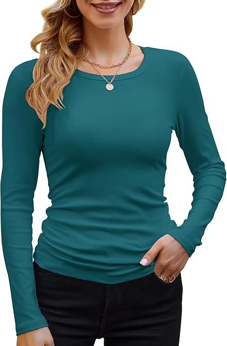 Womens Ribbed Long Sleeve T-Shirt
