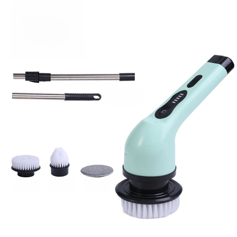 Rechargeable Electric Cleaning Brush with Interchangeable Heads