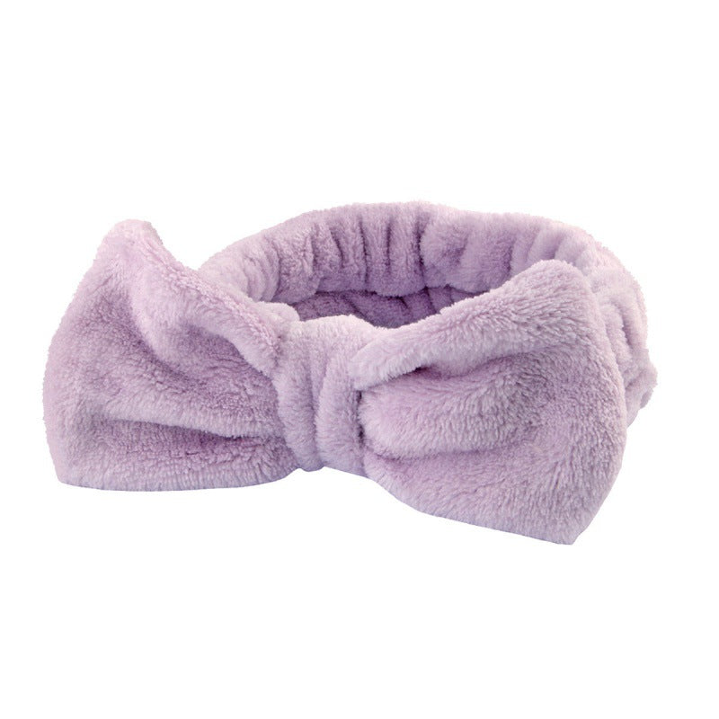 Soft Coral Fleece Wristband and Hairband Set