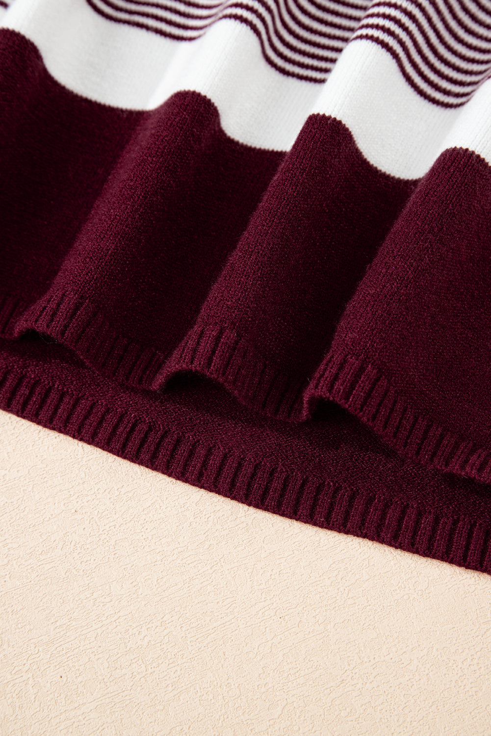 Stripe Colorblock Patchwork Dolman Sleeve Sweater