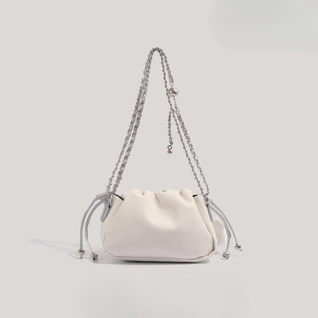 Folded bag female, autumn and winter fashion design chain Crossbody bag, cute small crossbody purse