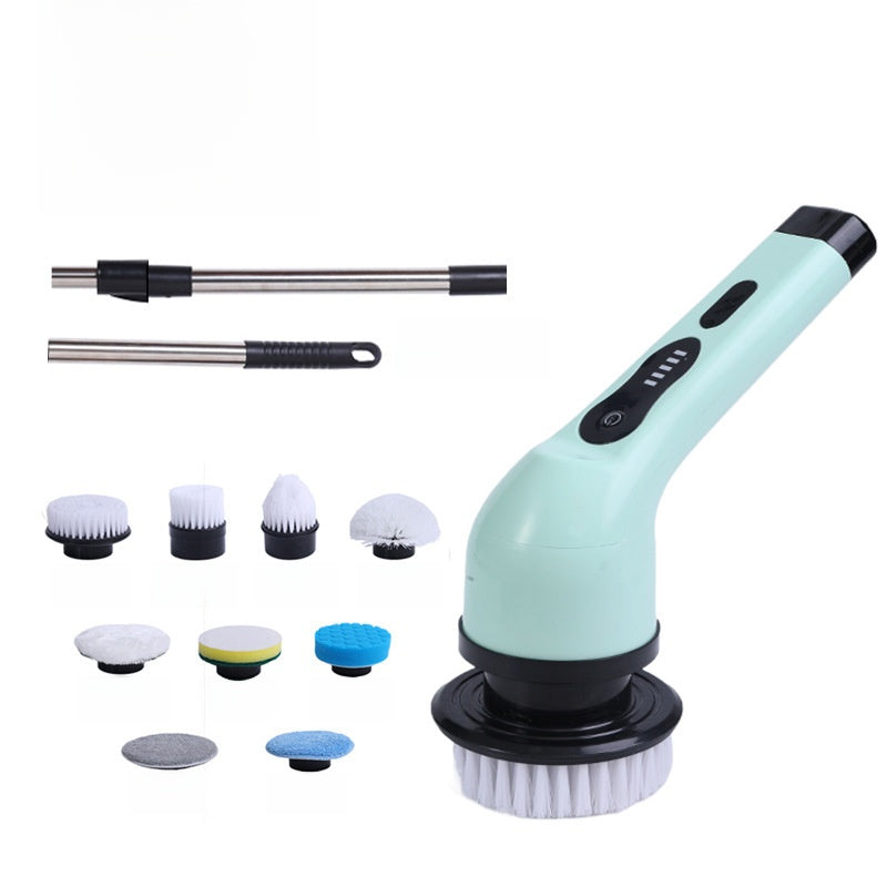 Rechargeable Electric Cleaning Brush with Interchangeable Heads