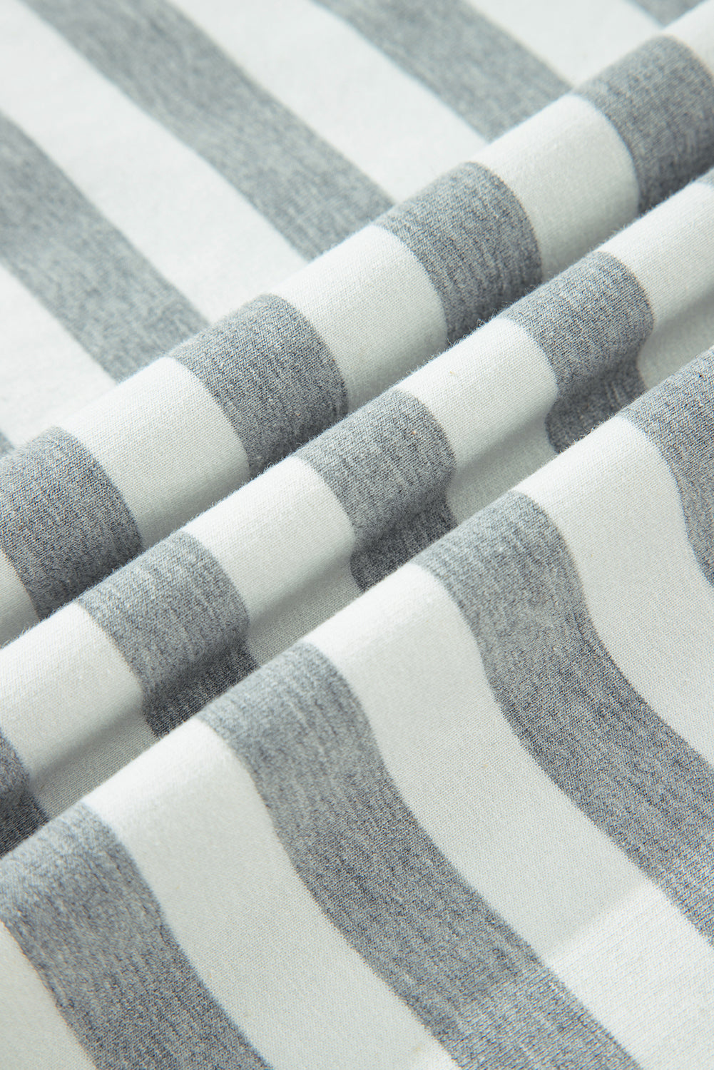 Stripe Contrast Ribbed Top and Shorts Set