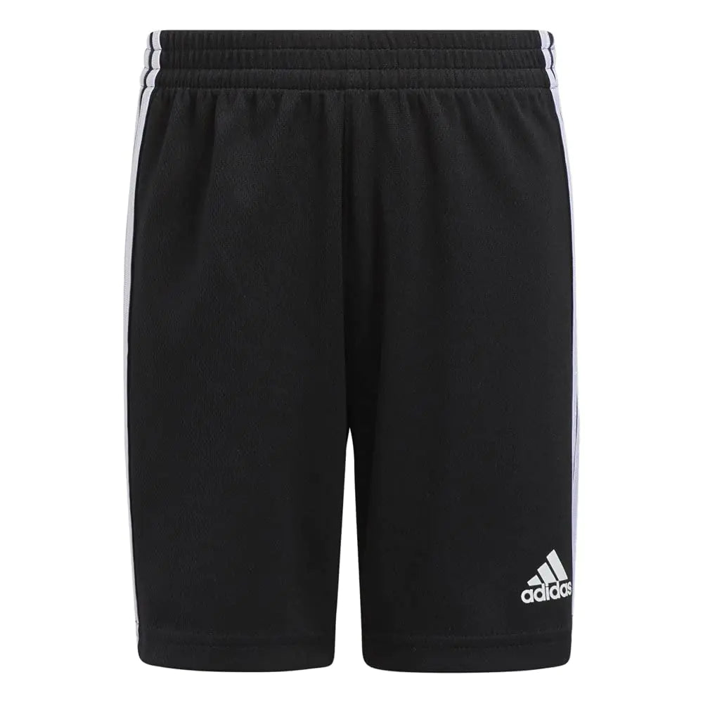 adidas boys Classic 3-stripes Shorts 7 White - # BOAA13610002