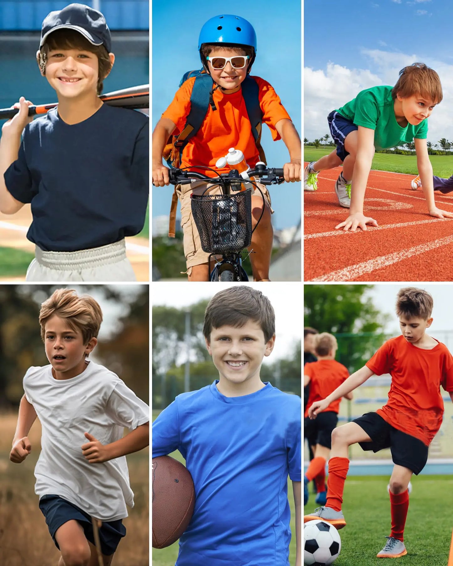 QBK 4T to Youth Neon Shirt Kids UPF 50+ Dry Fit Athletic Short Sleeve T Shirts for Boys and Girls 5T White - # BOAA11110001