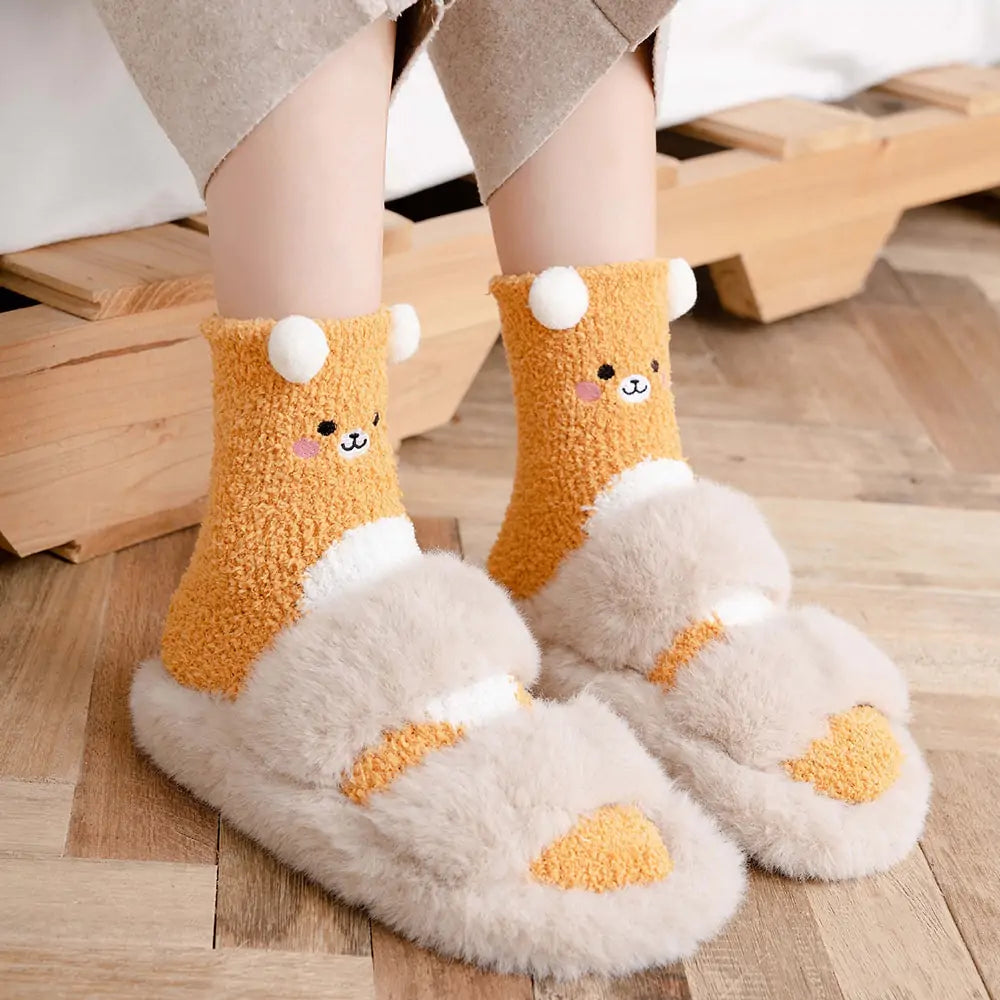 Women's  Fuzzy Socks Winter Warm Fleece - # GIAA231010005