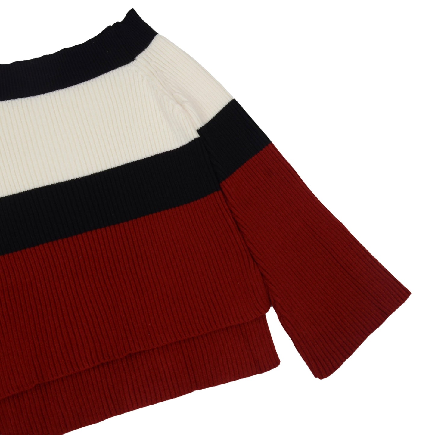 Off Shoulder Ribbed Knit Sweater