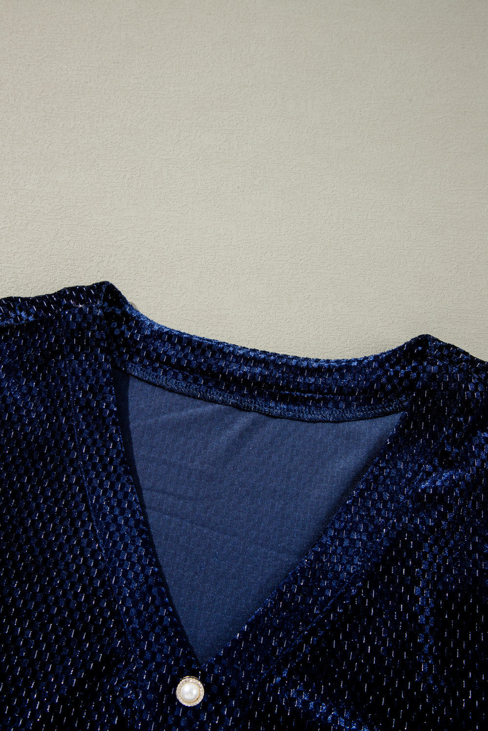 Plus Size Textured Velvet Buttoned Tiered Dress