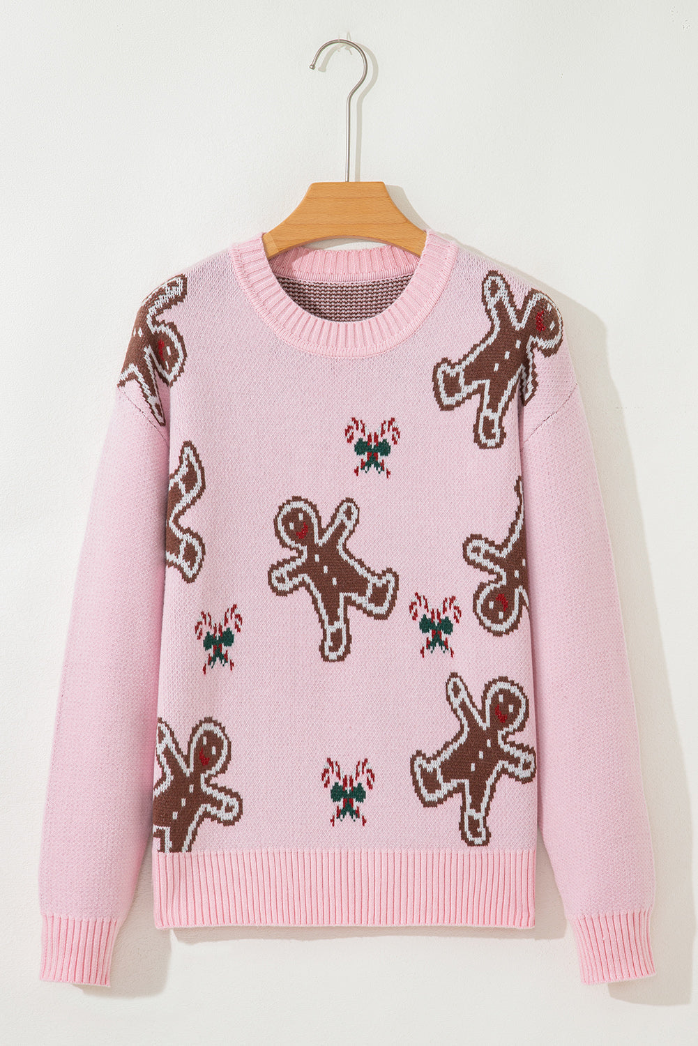 Christmas Ginger Bread Man Round Neck Sweater
