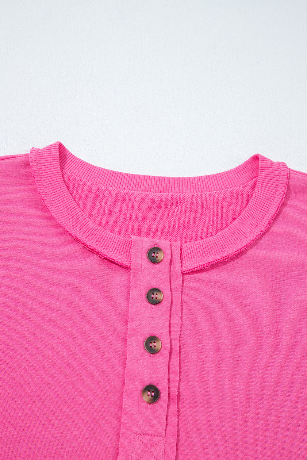 Solid Half-Button Pullover and Jogger Pants Set