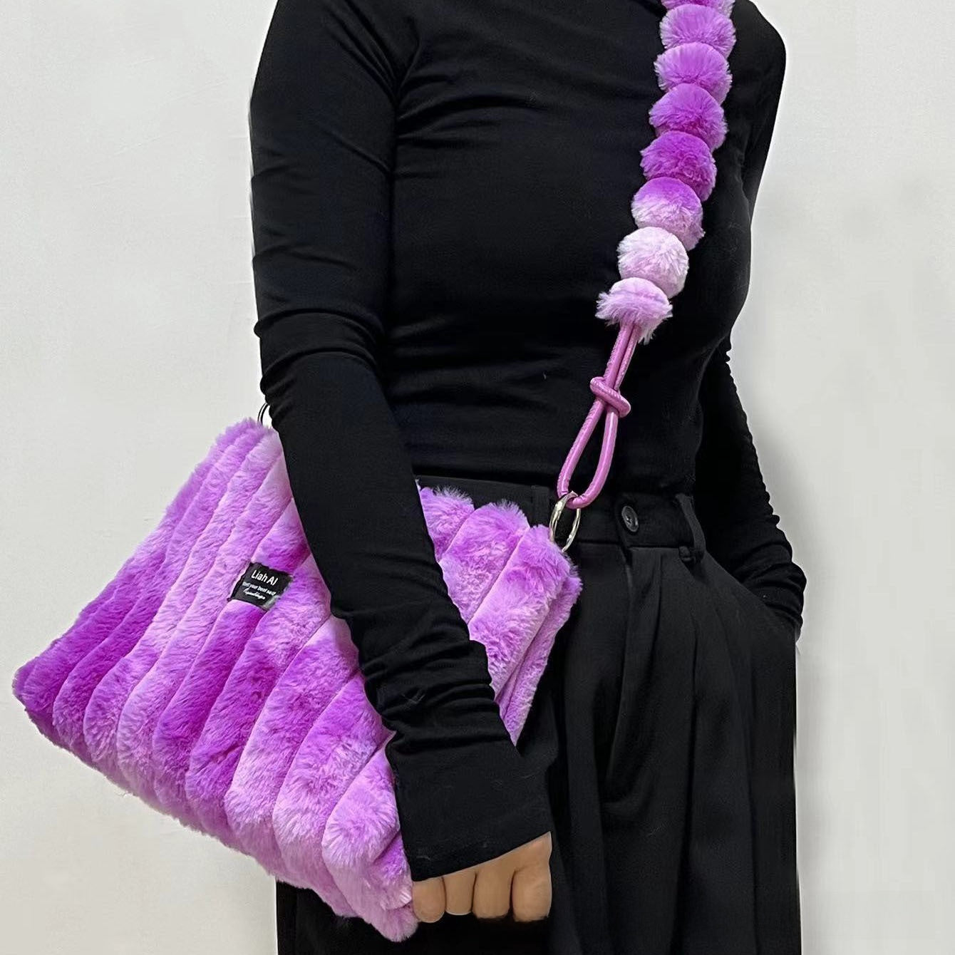 Fluffy handbag