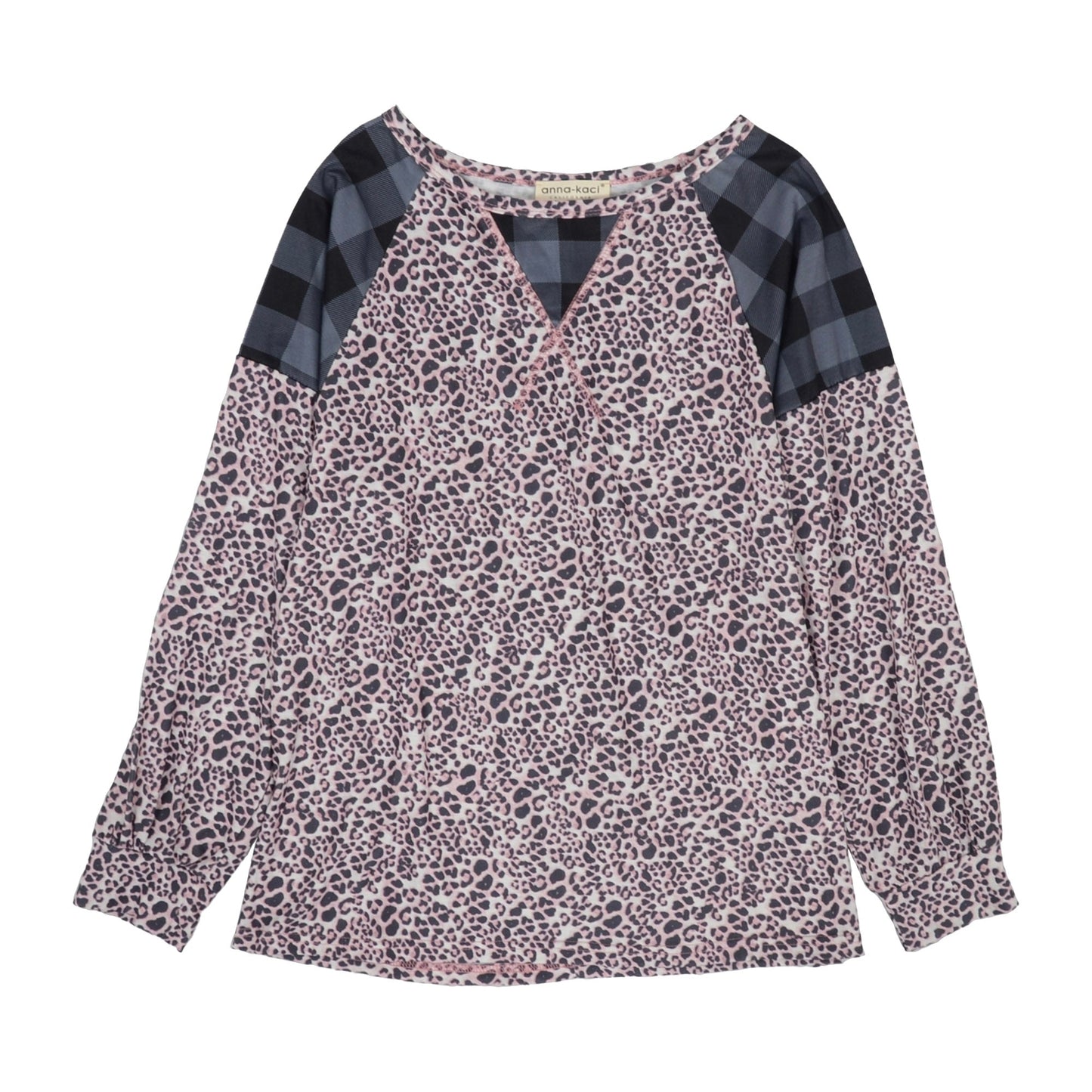 Two Tone Mixed Print Sweater