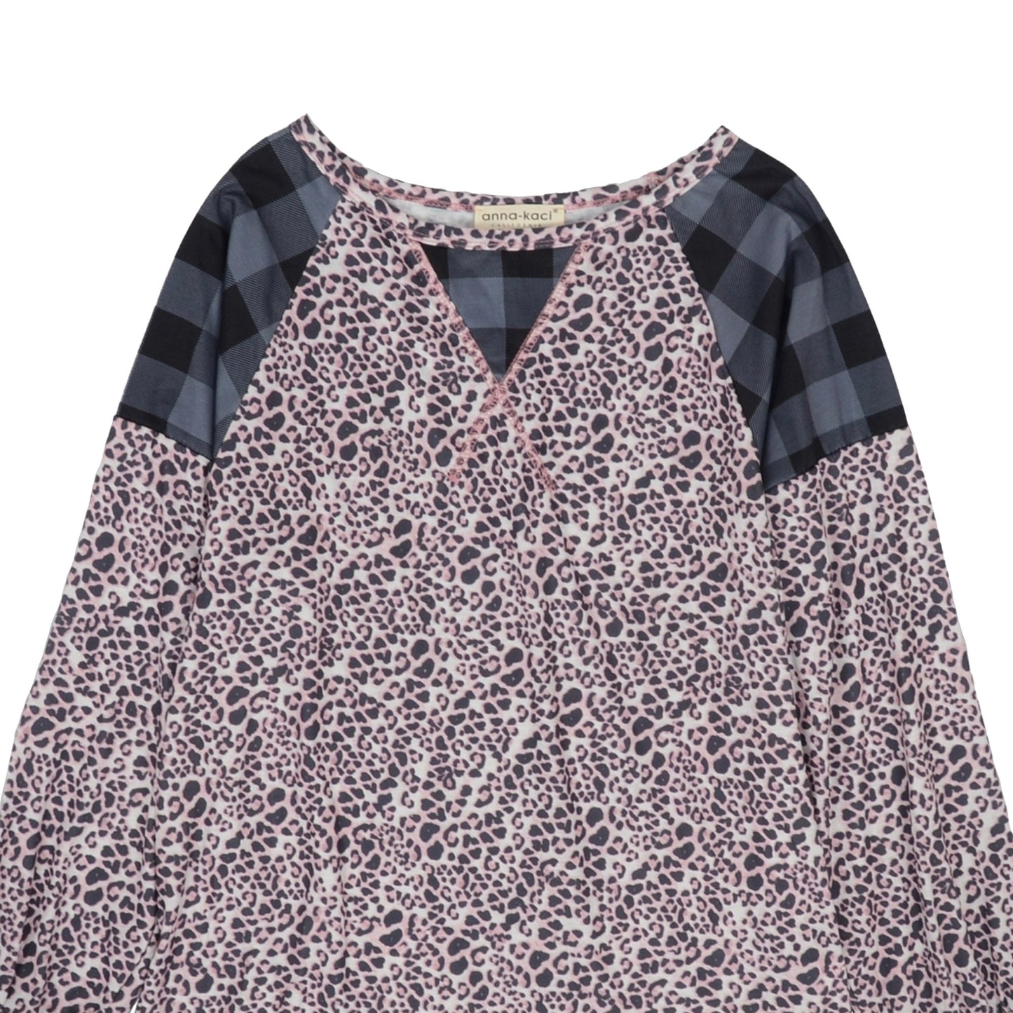 Two Tone Mixed Print Sweater