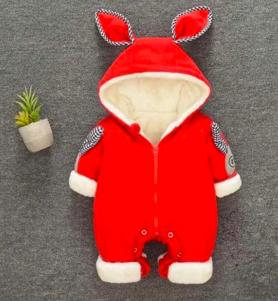 Thick Hooded Baby Jumpsuit - # BAAA21110014