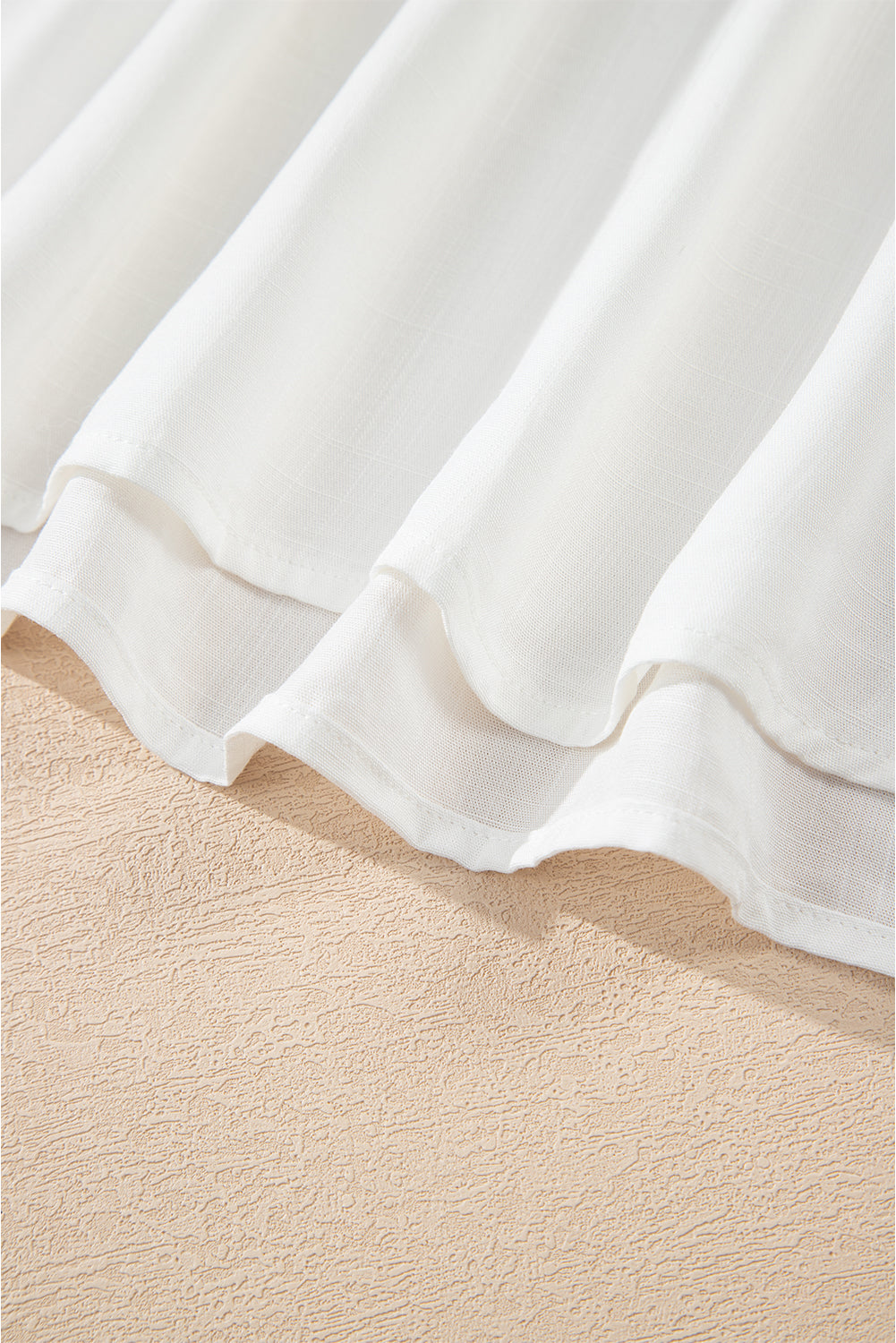 Floral Embroidered Drawstring V-Neck Blouse