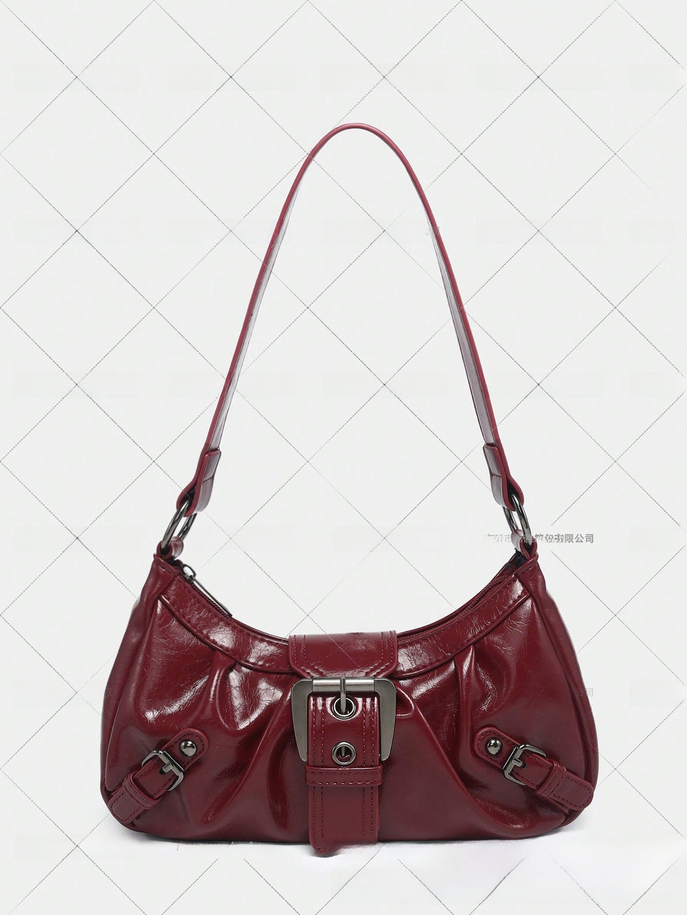 Retro Two-Tone Leather Shoulder Bag