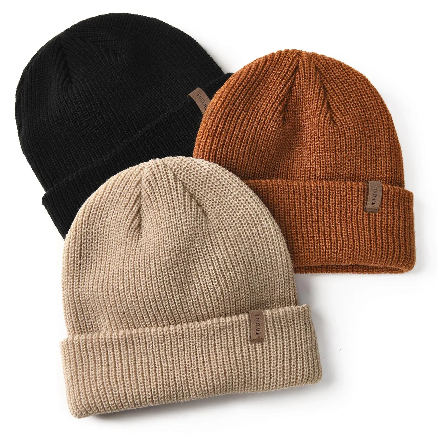 FURTALK Toddler Beanie Baby Boys Girls Beanies Kids Winter Hats Children Knit Warm Caps 3-8 Years Beige+pink+caramel - # BOAA21910001