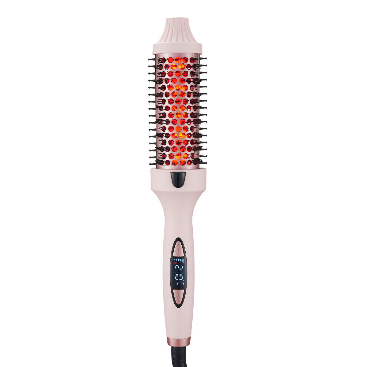 Fluffy straightening and curling hair brush