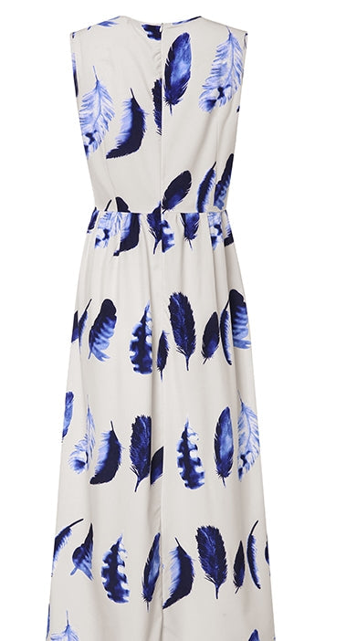 Maternity Dress with O-Neck and Print Design - # BAGE211510120-PRG