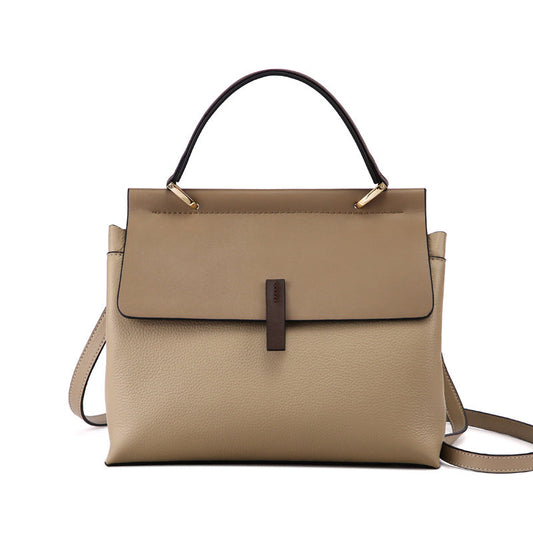 Trend large-capacity purse genuine leather shoulder bag tote crossbody