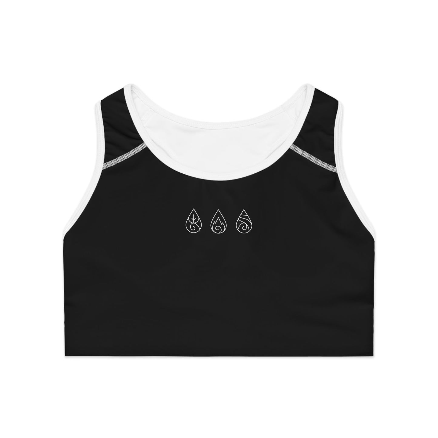 Yoga Sports Bra | Breathable & Supportive Ayurvedic Activewear - Black