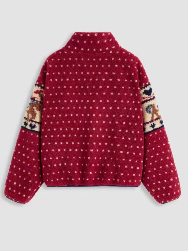 Snowflake moose fur coat