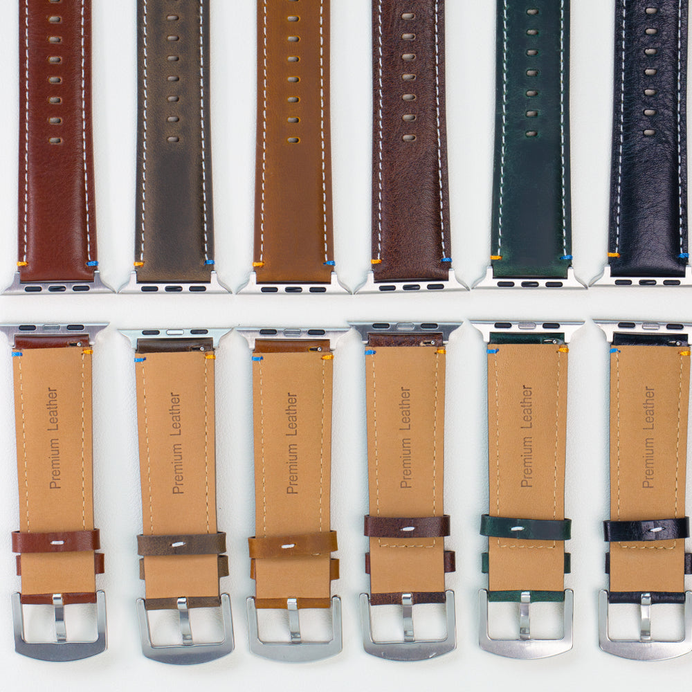 Leather Band for Apple Watch | Dual-Layer Nubuck Comfort