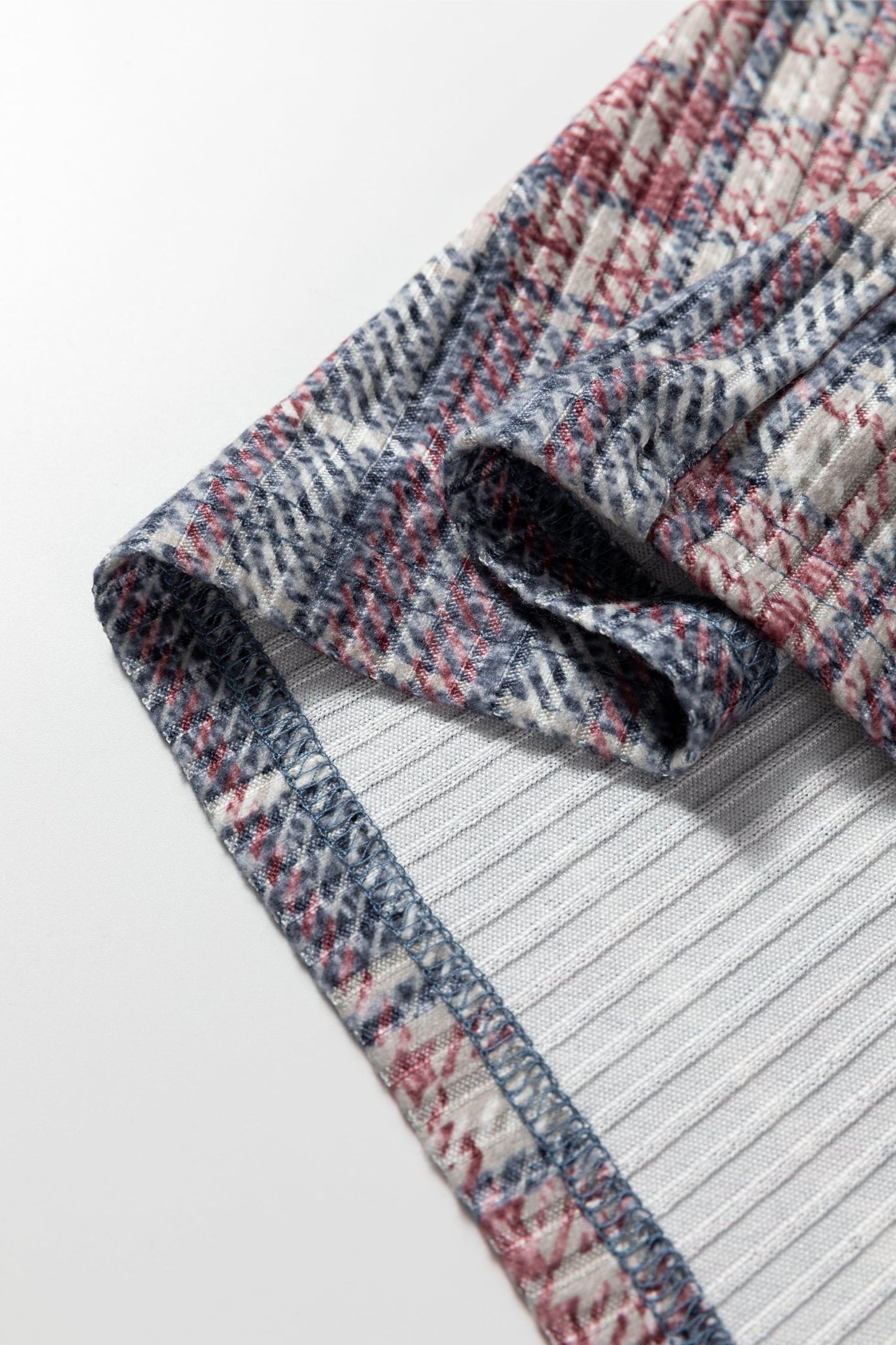 Plaid Textured Button-Up Chest Pocket Shirt