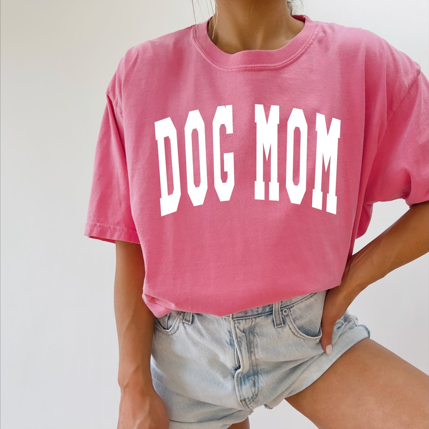 Dog Mom Comfort Colors Garment Dyed T Shirt (Condensed Font)