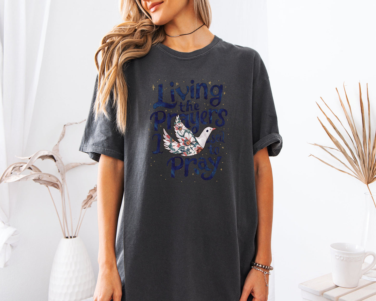 Living the prayer Christian Comfort Colors Garment Dyed T Shirt