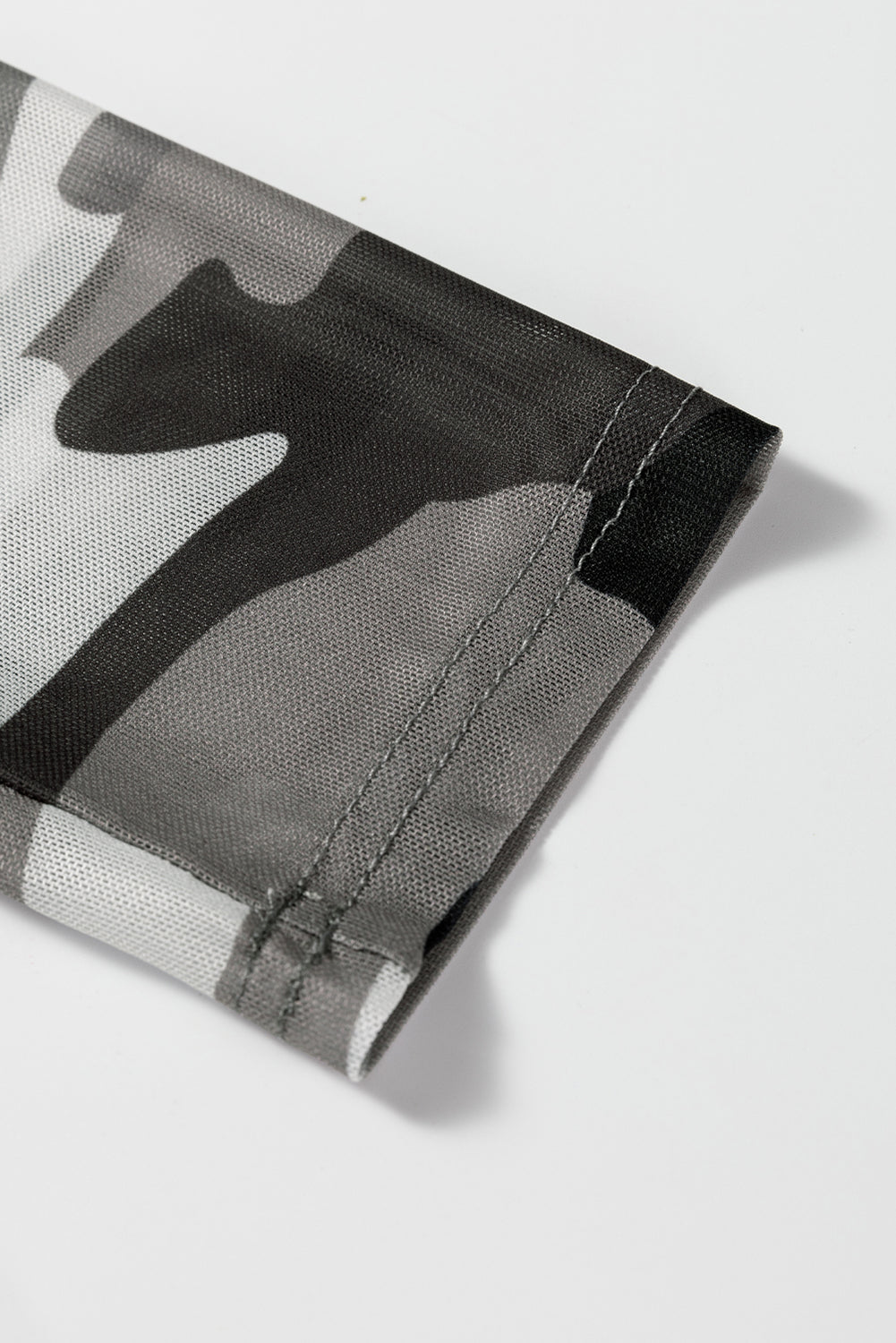 Western Camo Mesh Long Sleeve Top