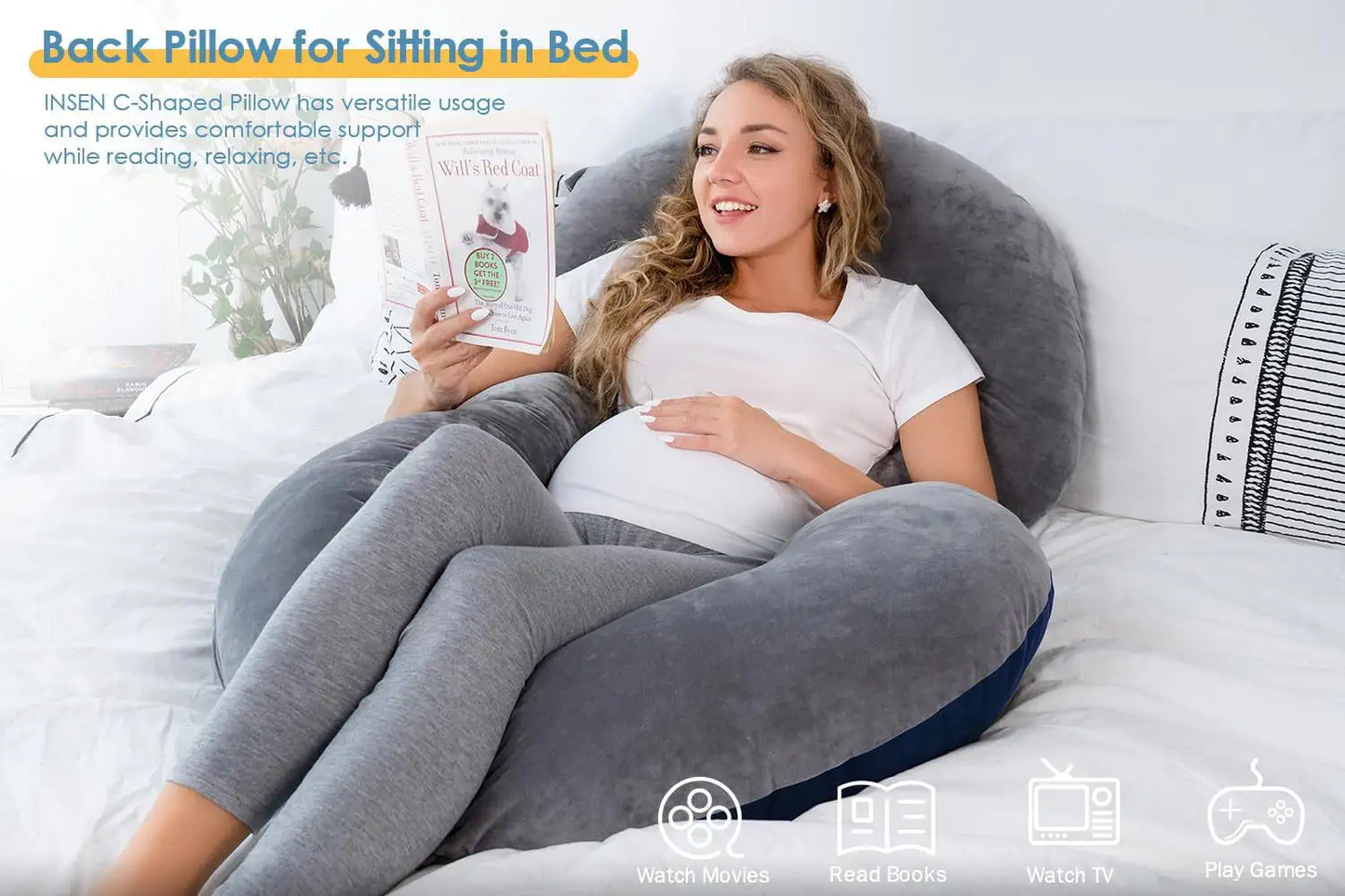 C-Shaped Body Pregnancy Pillow - # WOAA21410003-PRG
