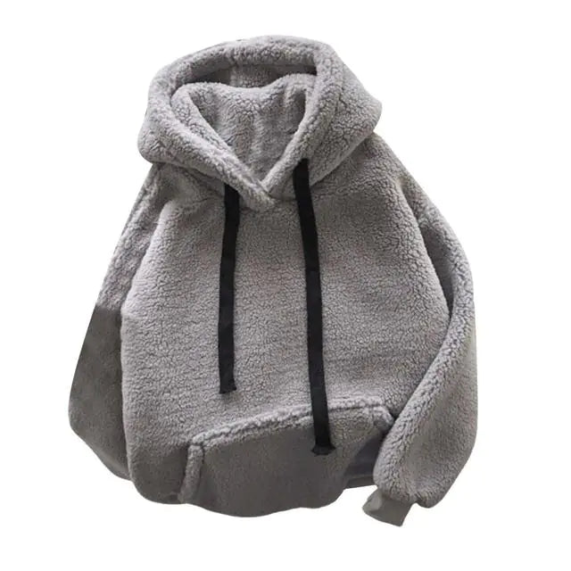 Winter Fluffy Furry Hoodie - # BOAA13510006
