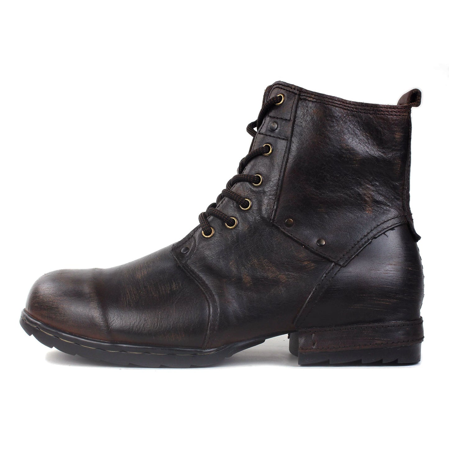 Men's Leather Ankle Boots OSS-6015-6-Retro Brown