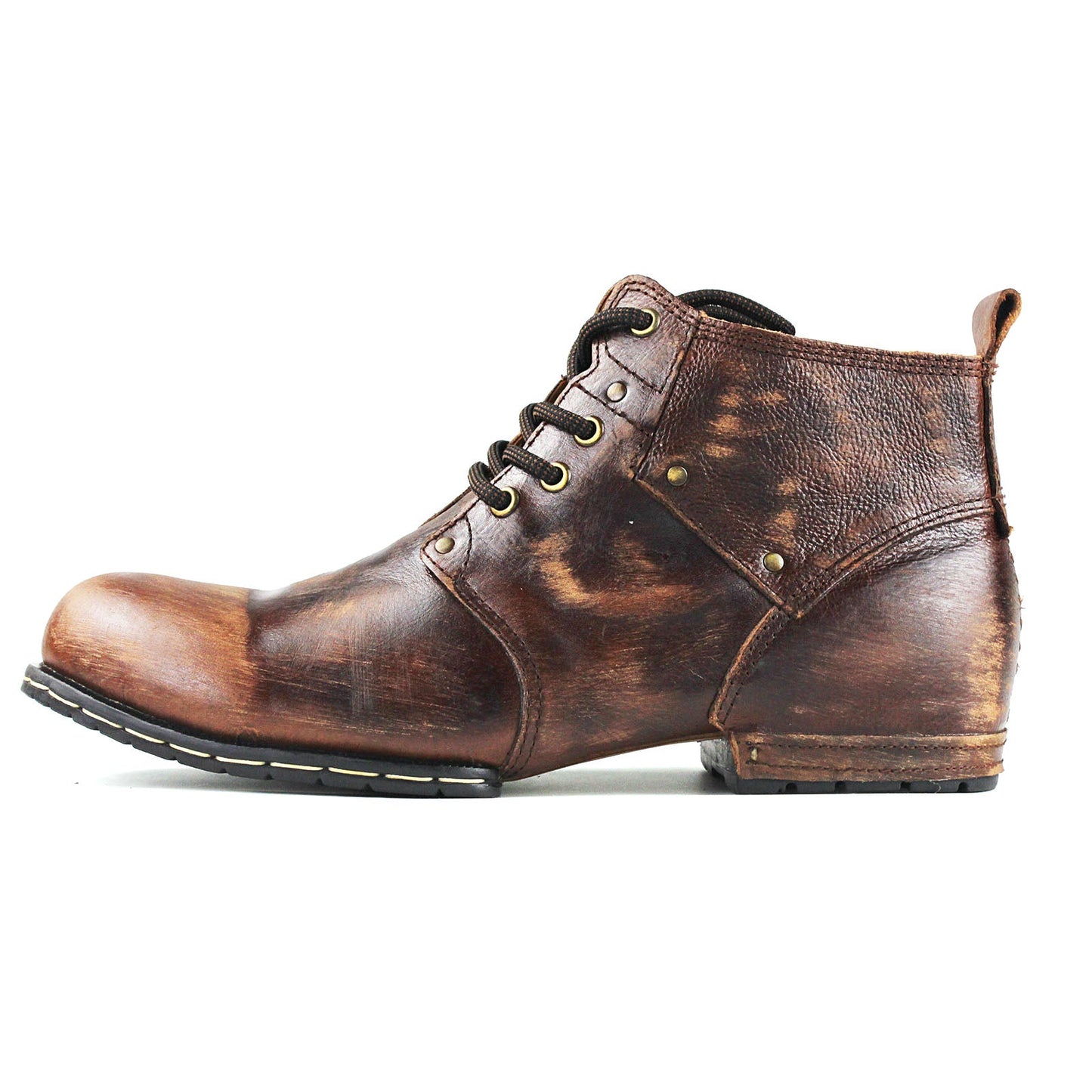 Men's Leather Ankle Boots OSS-6015-2-Retro Brown