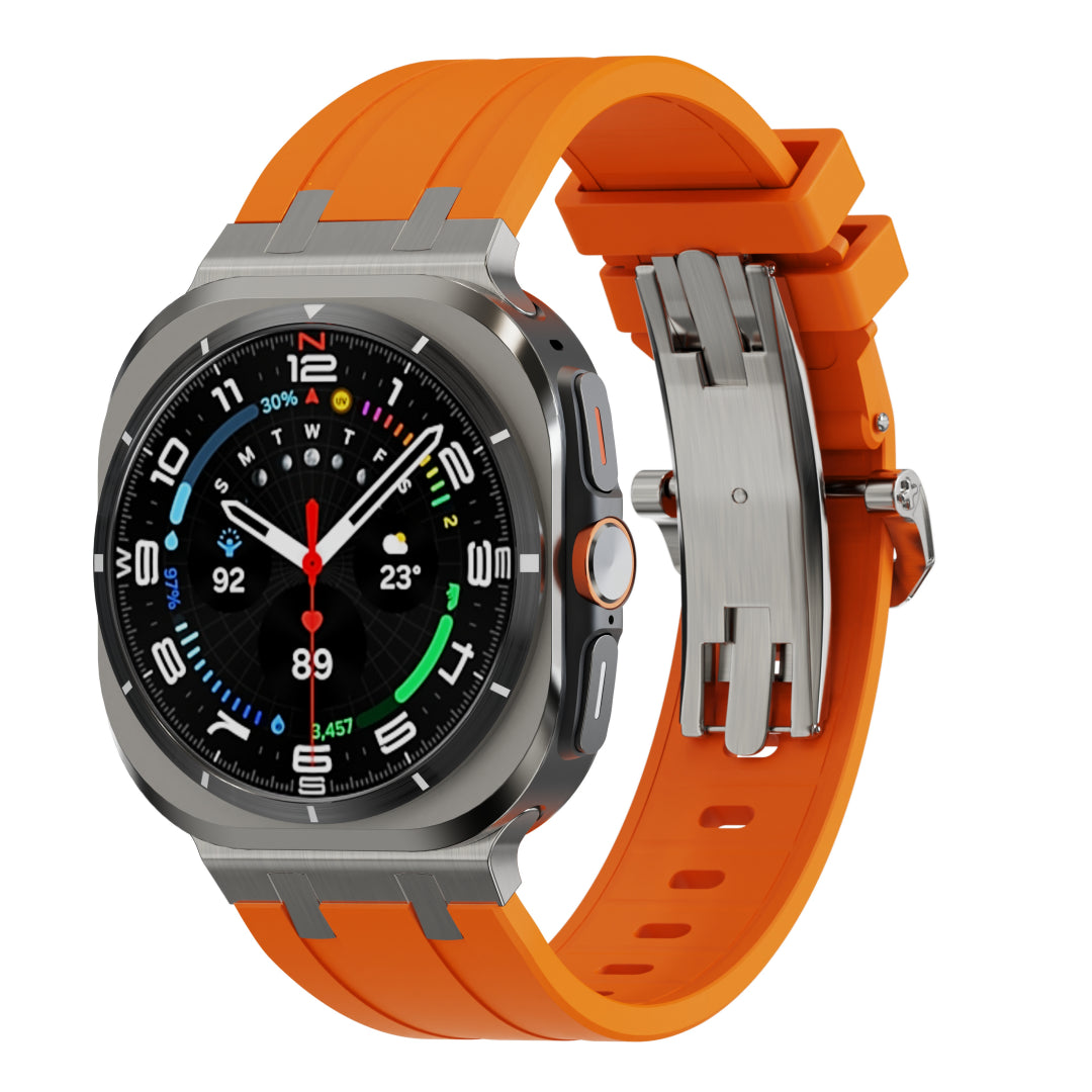 Luxury AP Butterfly Buckle Silicone Band For Galaxy Watch 20mm