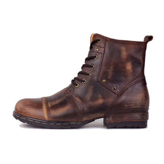 Men's Leather Ankle Boots OSS-6015-6-Retro Brown