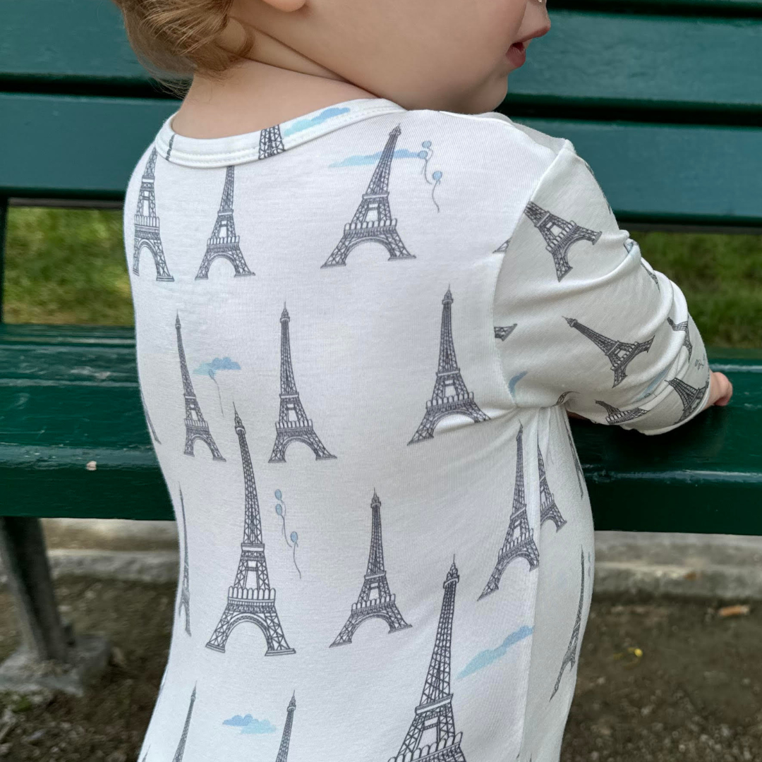 Paris Eiffel Tower Zippered Romper