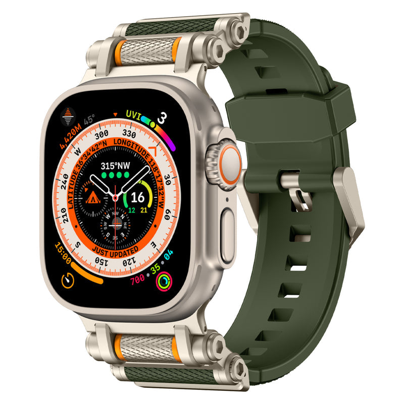 Tactical Destiny Gear Rotating Silicone Band For Apple Watch