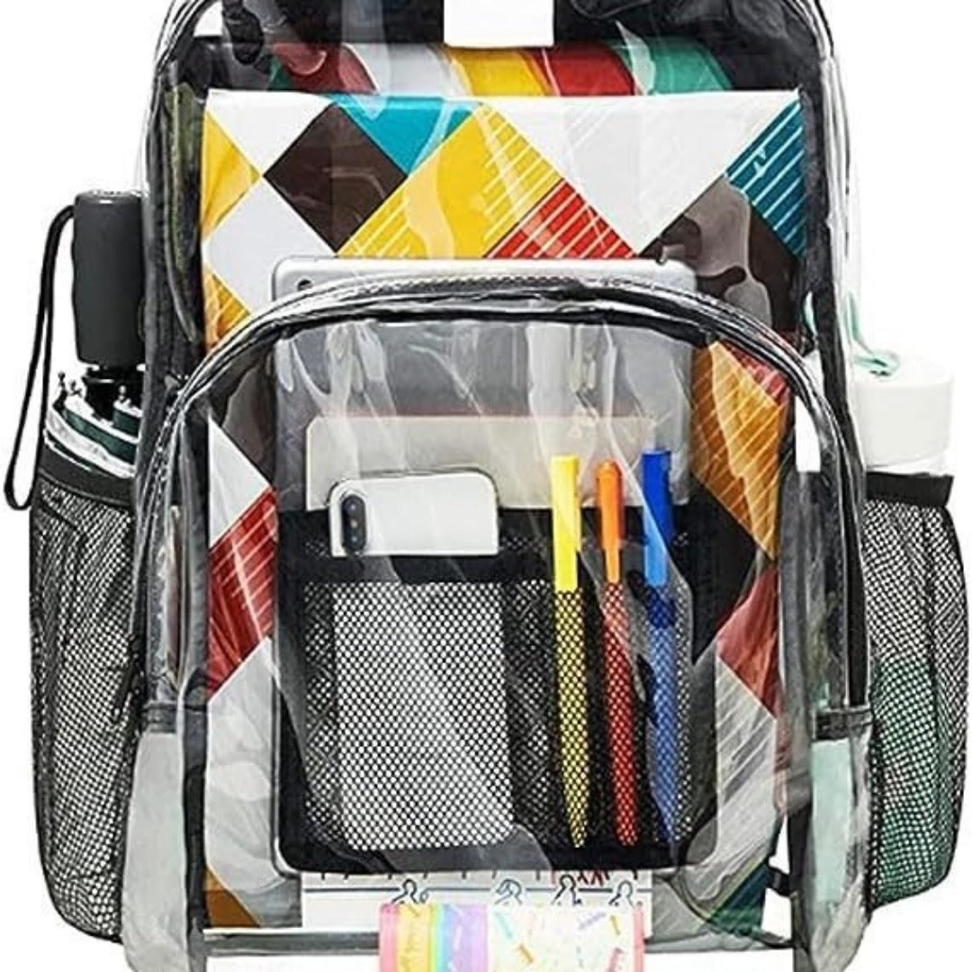 Transparent backpack, PVC transparent backpack, simple and fashionable versatile student backpack casual waterproof