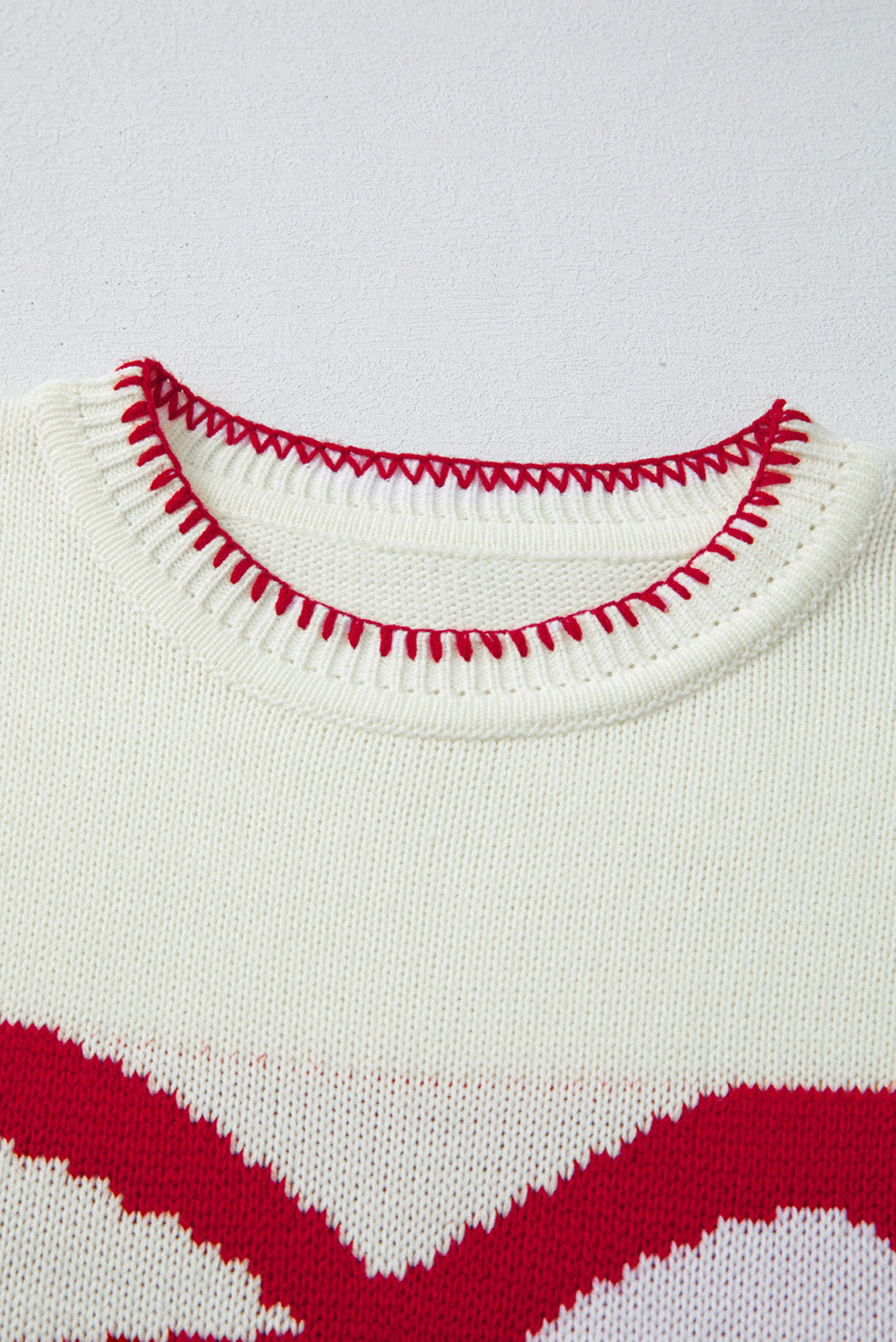 Christmas Bow Colorblock Long Sleeve Sweater