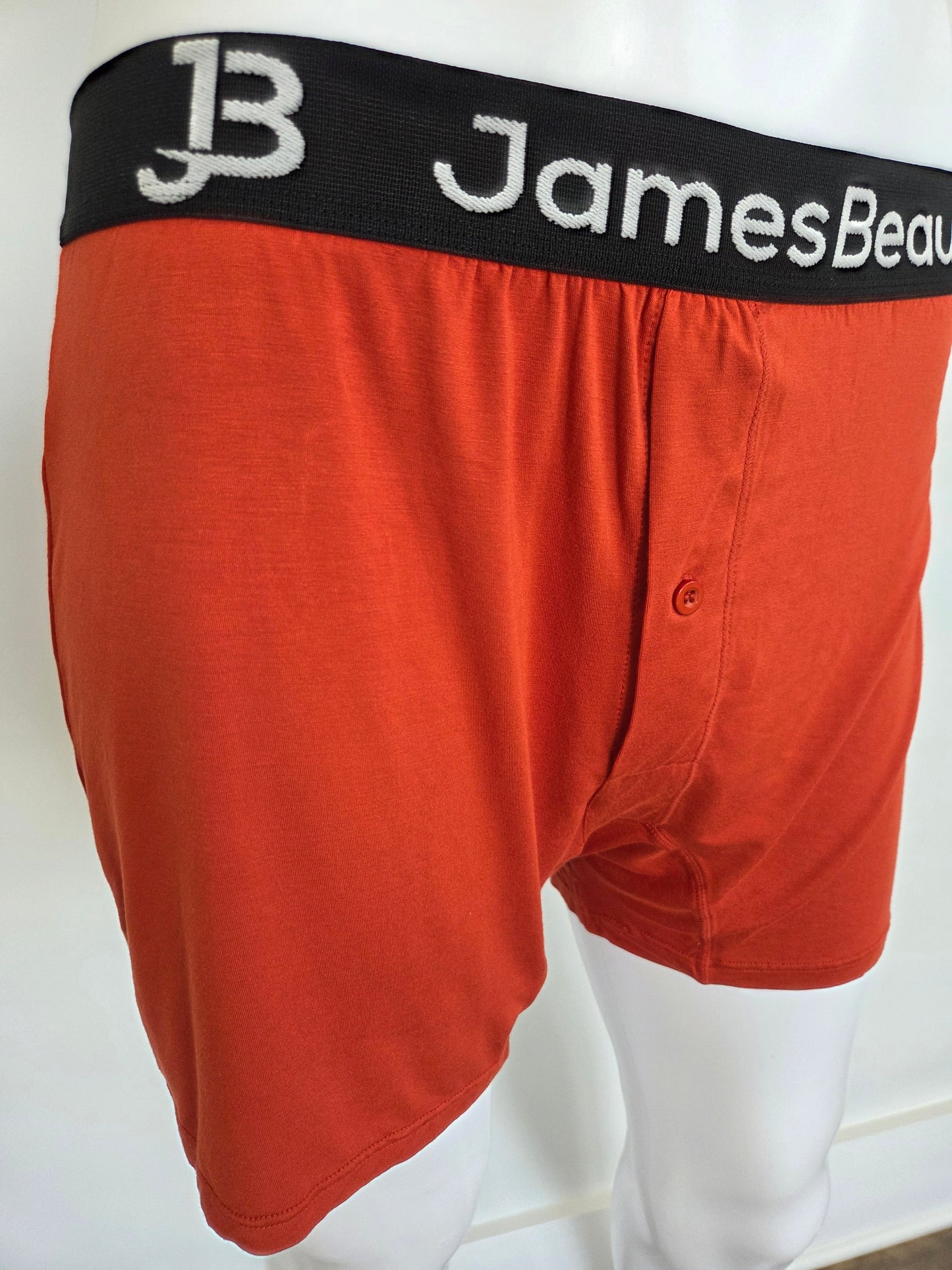 Men's Orange 95% Viscose from Bamboo Boxer Shorts