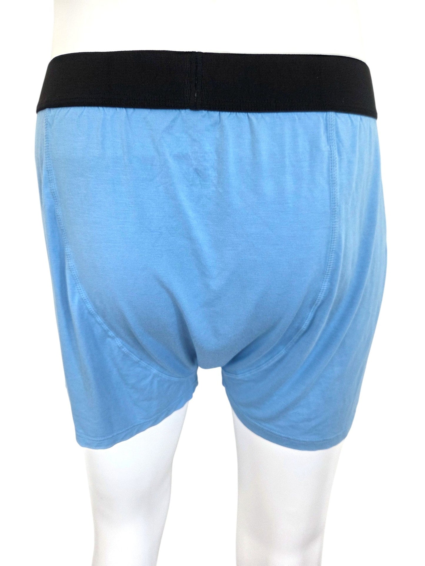 Men's Heather Blue 95% Viscose from Bamboo Boxer Shorts