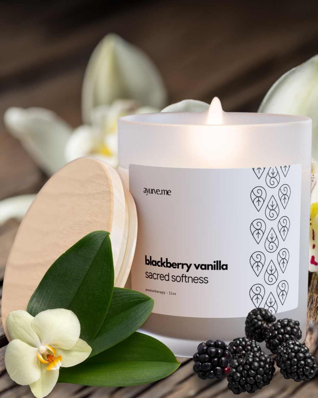 Blackberry Vanilla Soy Candle | Aromatherapy for Emotional Calm – 11 oz