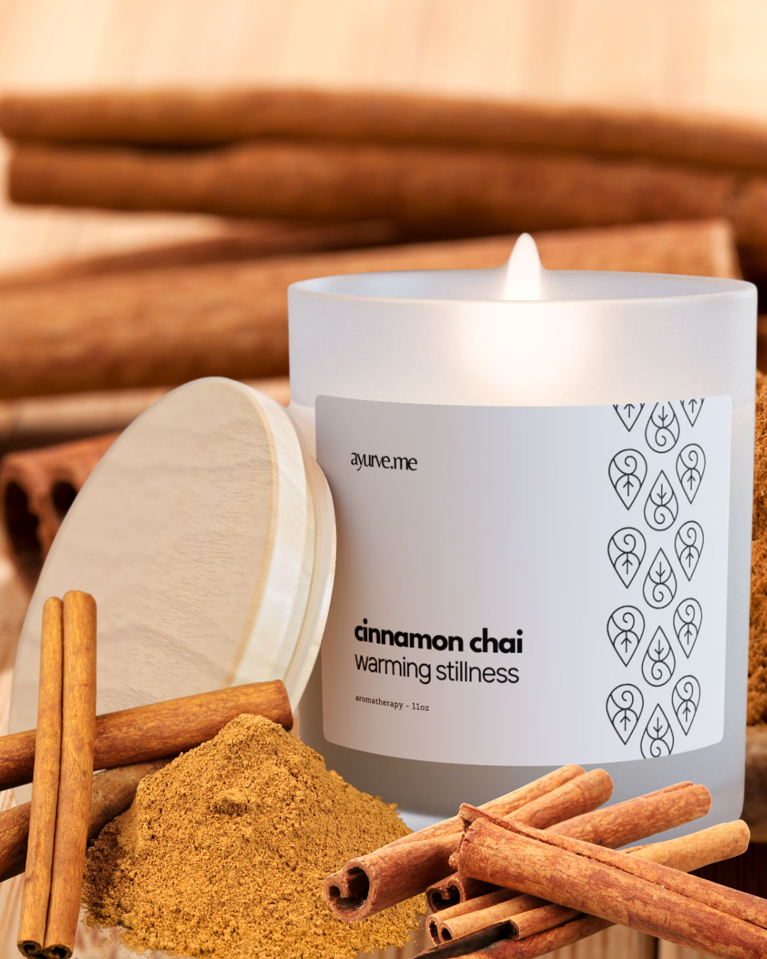 Cinnamon Chai Soy Candle | Warming Stillness Aromatherapy – 11 oz