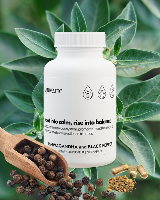 Ashwagandha + Black Pepper | Adaptogen for Stress, Focus & Energy