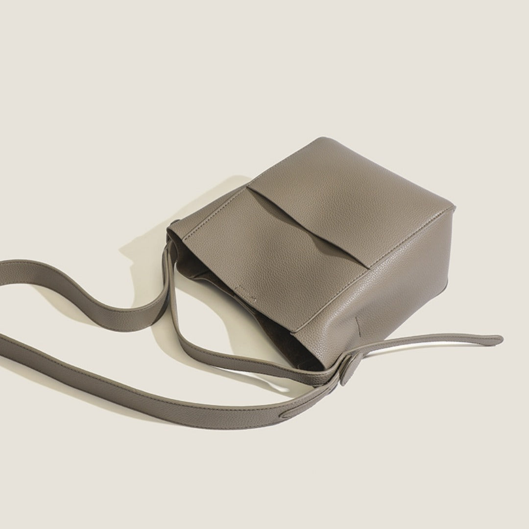 Early Autumn Women's Bag, Textured Crossbody Bucket Bag, Large Capacity Handheld Shoulder Bag