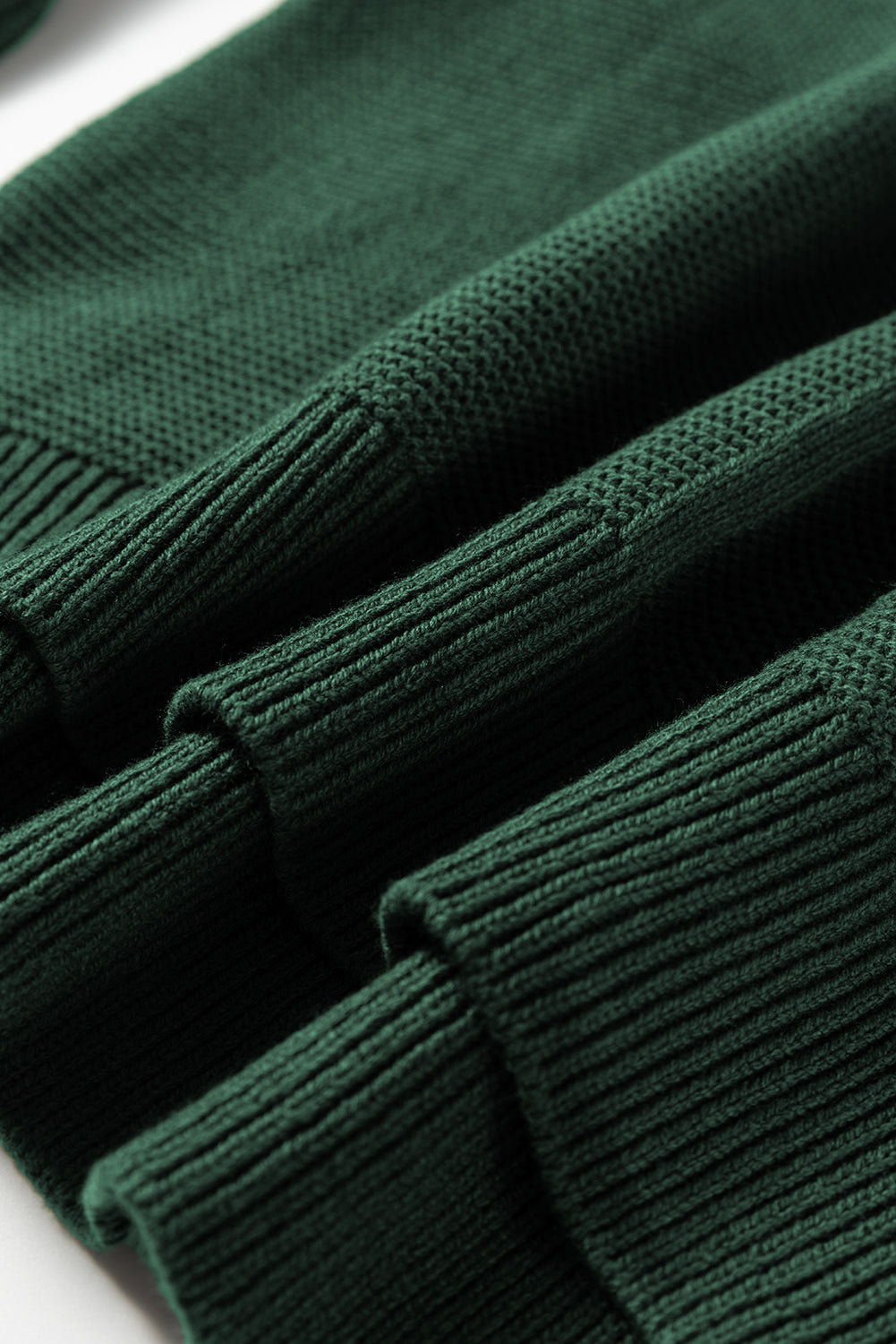 Solid Front Seam Drop Shoulder Sweater