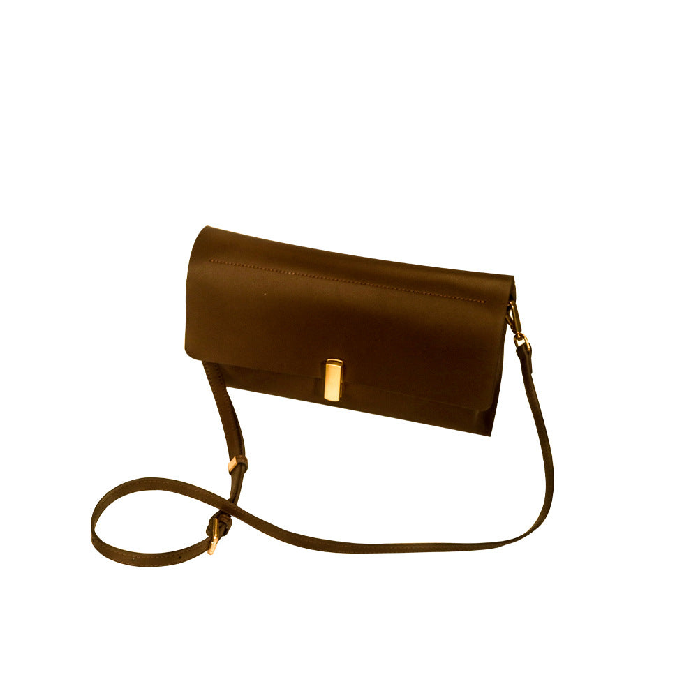 Genuine leather small shoulder bag for women trendy classic style Crossbody