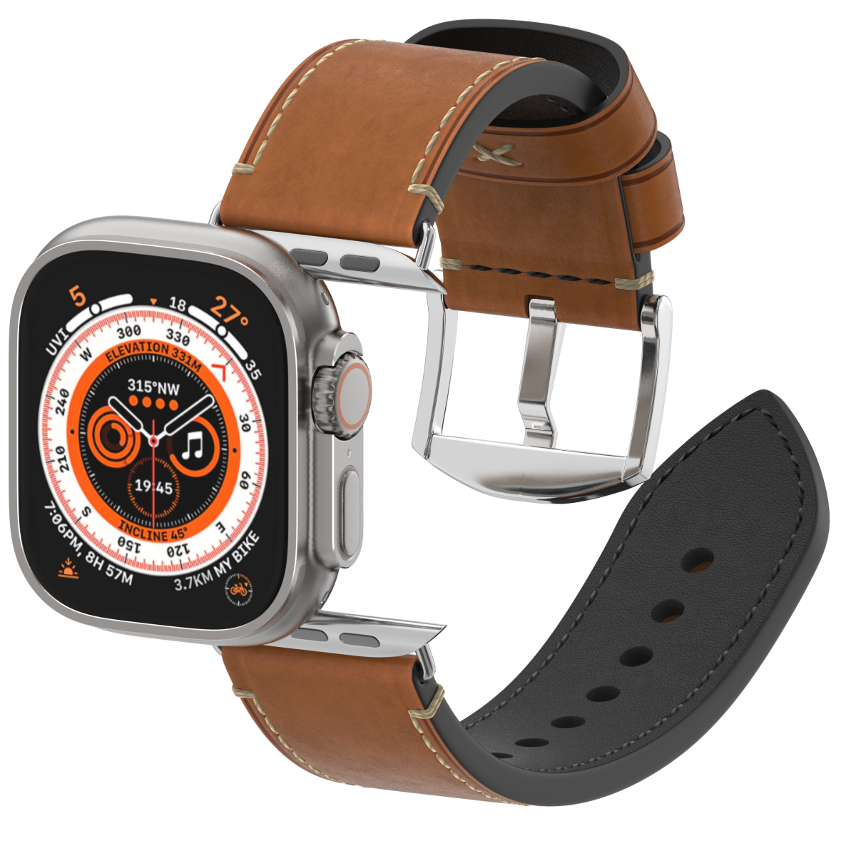 Premium Vintage Leather Band for Apple Watch ,  Handcrafted Distressed Finish